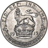 1915 Shilling - George V British Silver Coin - Very Nice