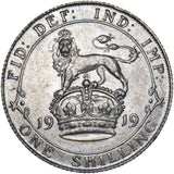 1919 Shilling - George V British Silver Coin - Very Nice