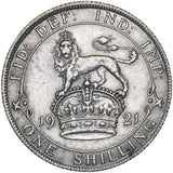 1921 Shilling - George V British Silver Coin - Very Nice