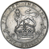 1922 Shilling - George V British Silver Coin - Very Nice