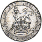 1923 Shilling - George V British Silver Coin - Very Nice