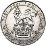 1924 Shilling - George V British Silver Coin - Very Nice