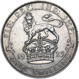 1925 Shilling - George V British Silver Coin - Very Nice