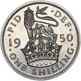 1950 Proof English Shilling - George VI British  Coin - Superb