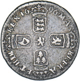 1696 B Sixpence (Bristol Mint) - William III British Silver Coin