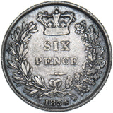 1834 Sixpence - William IV British Silver Coin - Nice