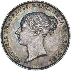 1858 Sixpence - Victoria British Silver Coin - Superb