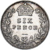 1900 Sixpence - Victoria British Silver Coin - Nice