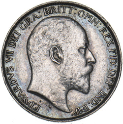 1902 Sixpence - Edward VII British Silver Coin - Nice