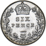 1906 Sixpence - Edward VII British Silver Coin - Very Nice