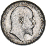 1908 Sixpence - Edward VII British Silver Coin - Very Nice