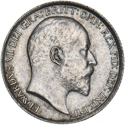 1909 Sixpence - Edward VII British Silver Coin - Very Nice