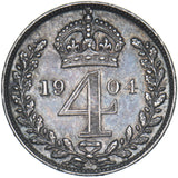 1904 Maundy Fourpence - Edward VII British Silver Coin - Very Nice