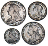 1893 Maundy Set - Victoria British Silver Coins - Very Nice