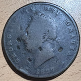 1827 Penny - George IV British Copper Coin