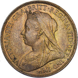 1901 Halfpenny - Victoria British Bronze Coin - Superb