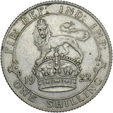 1922 Shilling - George V British Silver Coin - Nice