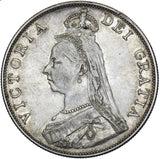 1889 Double Florin - Victoria British Silver Coin - Very Nice