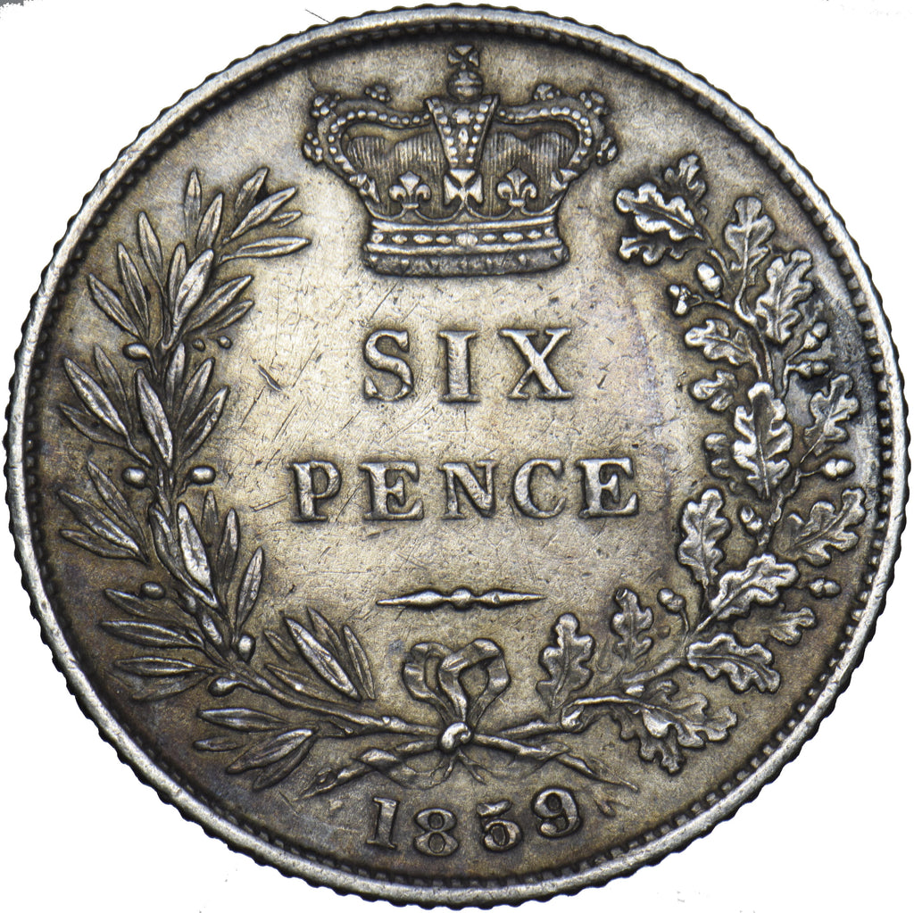 1859 Sixpence (9 Over 8) - Victoria British Silver Coin - Nice – The ...