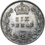 1901 Sixpence - Victoria British Silver Coin - Superb