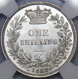 1857 Shilling (NGC MS64) - Victoria British Silver Coin - Superb