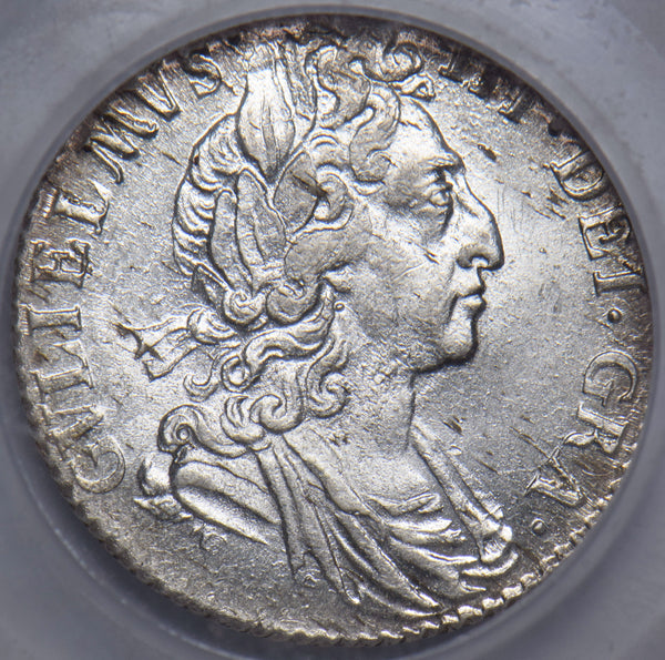 1697 Sixpence - Slabbed Cgs 75 - William Iii British Silver Coin