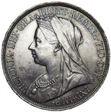 1895 LVIII CROWN - VICTORIA BRITISH SILVER COIN - SUPERB